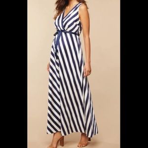 Jessica Simpson Maternity Striped Maxi Dress